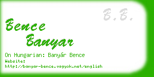 bence banyar business card
